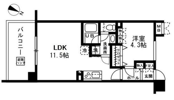 グランパティオス公園西の街5番館の物件間取画像